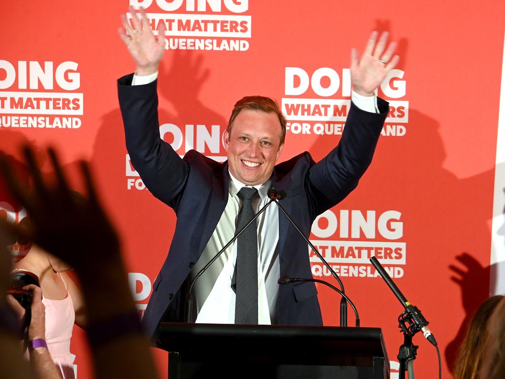 QLDVOTES24 Voting queues for the 2024 State Election at Murrumba Downs, Queensland. Picture: John GassPremier Steven Miles arrives at Murrumba Downs Tavern.