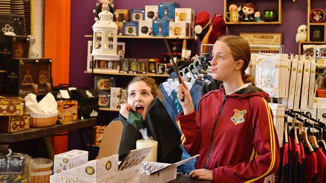 Pick up a wand, some edible frogs, or have a Potter of tea and some magical cake. Gabrielle and Karina Worship see some of the magic.