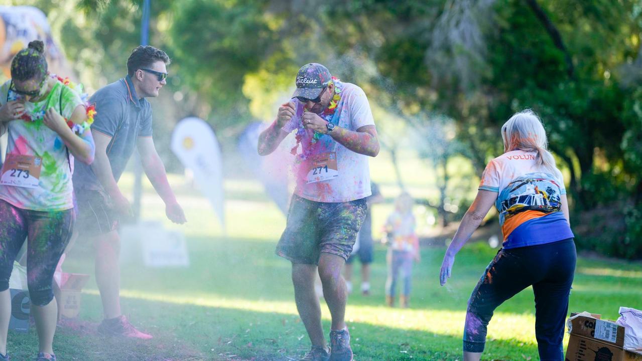 Photos from Cherryandjun Photography of the 2023 Gladstone Colour Me Capricorn fun run for the RACQ CapRescue.