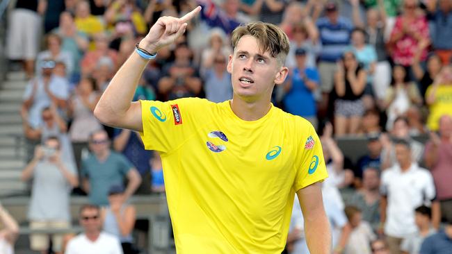 Alex de Minaur has been in electric form in Brisbane.