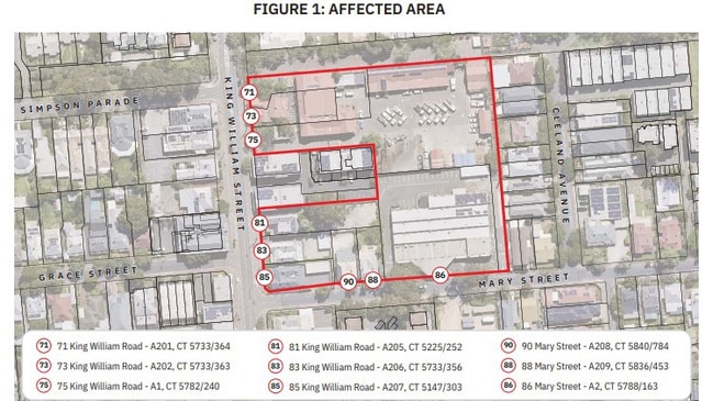 A block that includes an Australia Post site and Unley Council depot has been proposed for a code amendment. Picture: MasterPlan SA