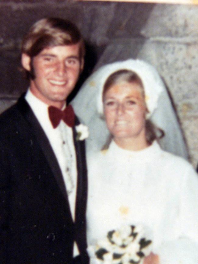 Chris and Lynette on their wedding day. Lyn went missing in 1982.