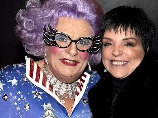 Dame Edna Everage with Liza Minnelli. Picture: Supplied