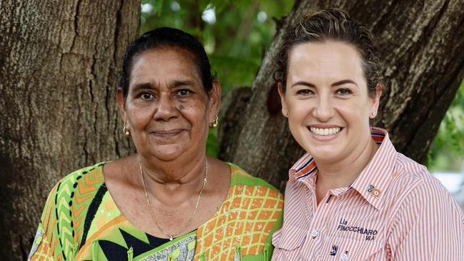 CLP candidate for Nightcliff Helen Secretary (left), with Opposition Leader Lia Finocchiaro (right). Picture: Supplied.