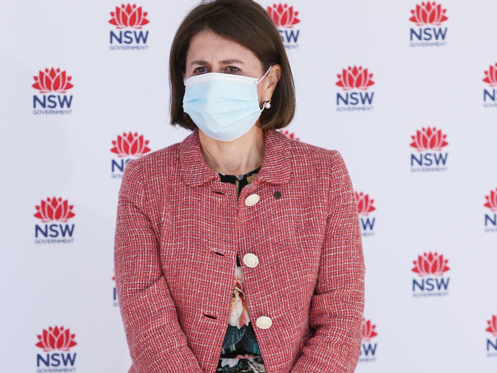 Sydneysiders have been guessing what colour jacket Premier Gladys Berejiklian will wear each day to help pass time in lockdown. Picture: Lisa Maree Williams/Getty Images