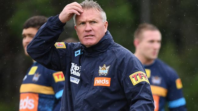 Garth Brennan may not be in charge of the Gold Coast Titans for much longer. Picture: AAP image/Dave Hunt