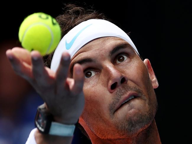 MELBOURNE . 16/01/2023.  TENNIS.  Australian Open at Melbourne Park.  Rafael Nadal vs Jack Draper on Rod Laver Arena.  Rafael Nadal during his 4 set win . Picture by Michael Klein