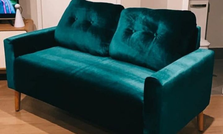 2 seater deals velvet sofa kmart