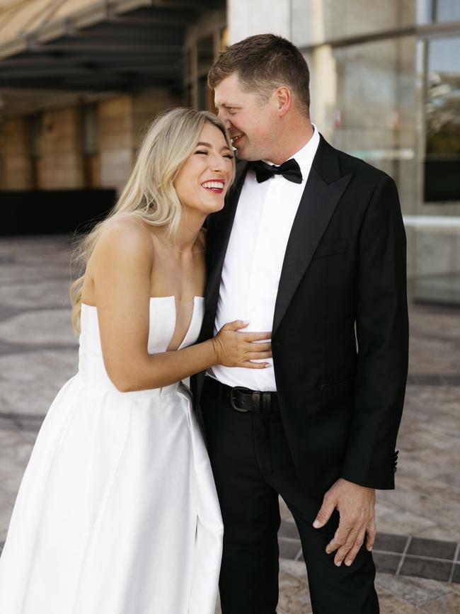 Sophie and Scott Hyde on their wedding day. Picture: Dan Evans Photography