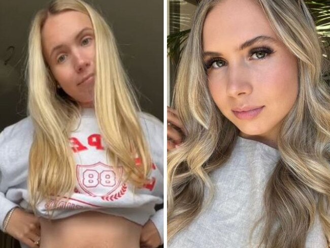 Mia shared a powerful clip of her postpartum body. Picture: Instagram