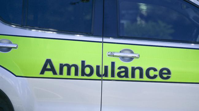 Emergency services rushed to a Bundaberg East business on Tuesday morning when a workplace accident involving a cutting disc left a worker with neck injuries.