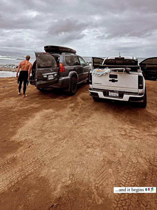 A photo seemingly featuring the white ute discovered by Mexico police.