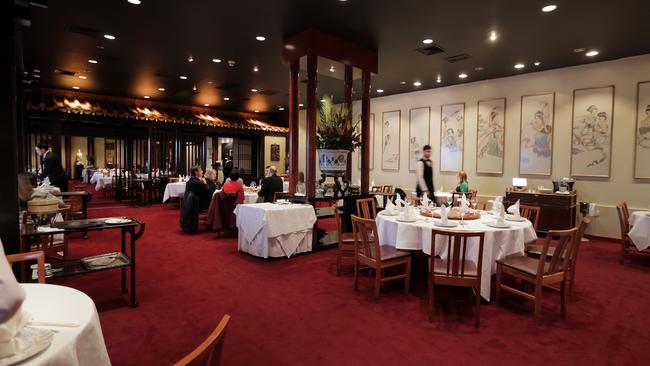 Premier Daniel Andrews and developer John Woodman dined at Flower Drum at least twice. Picture: Nicole Cleary