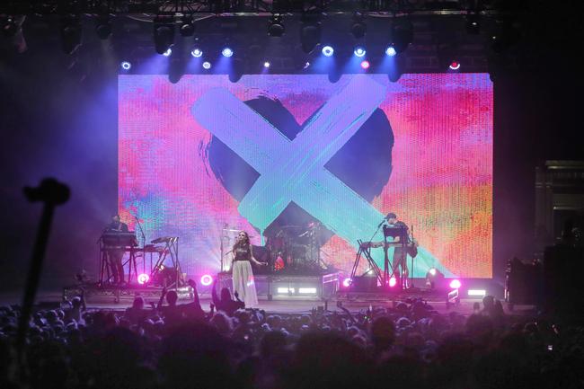 Chvrches perform at the Marion Bay Falls festival. Picture: PATRICK GEE