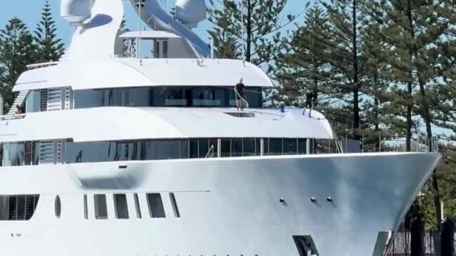 Snapchat CEO’s giant $200m superyacht spotted on Gold Coast