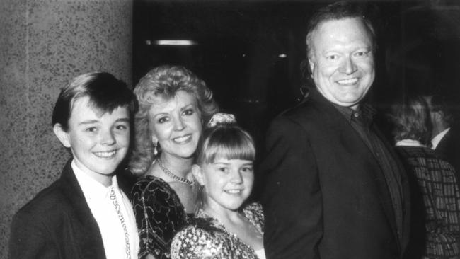 Family man ... Bert Newton with wife Pattie, son Matthew &amp; daughter Lauren in Melbourne in 1993.