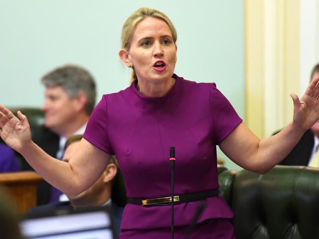 Tourism Minister Kate Jones addresses the abortion Bill. Picture: Dan Peled/AAP