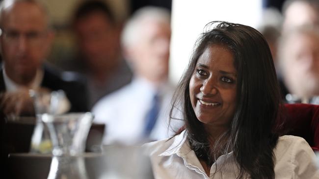 Councilor Zelinda Sherlock at an open Hobart City Council meeting to discuss building heights. Picture: LUKE BOWDEN