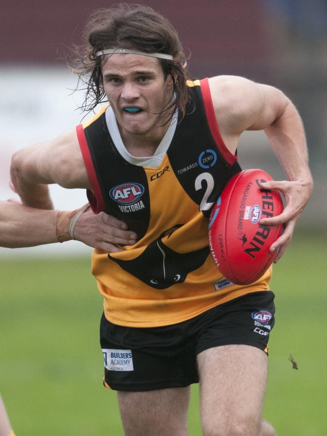 Hunter Clark in action for Dandenong Stingrays. Picture: Christopher Chan