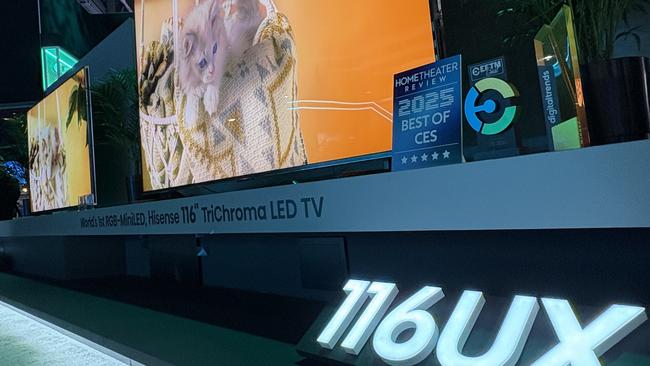 Hisense 116 inch TV to go on sale in Australia. Picture: Benedict Brook/news.com.au.