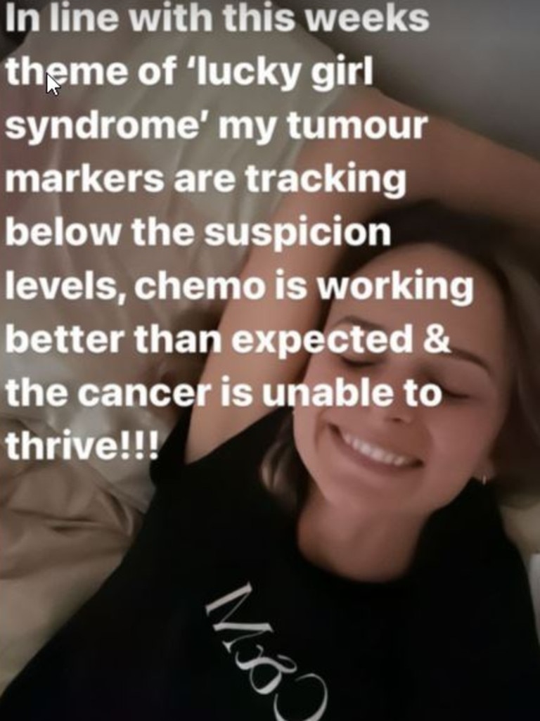 Kellie says her cancer outlook is looking positive. Photo: Instagam.