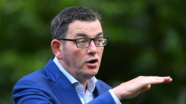 Victorian Premier Daniel Andrews speaks to the media on Monday. Picture: Getty Images