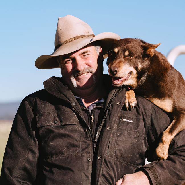 Best buddies: Bacchus Marsh farm manager Leigh Harrison is an ardent Merino supporter, concentrating on improved genetics to lift wool production from his self-replacing flock run on 4550 hectares. Picture: Chloe Smith