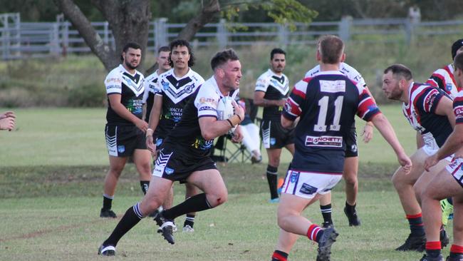 Luke Douglas playing for the Lower Clarence Magpies against the Kyogle Turkeys in round two of the 2023 Northern Rivers Regional Rugby League (NRRRL) season. Photo: Lower Clarence Magpies RLFC