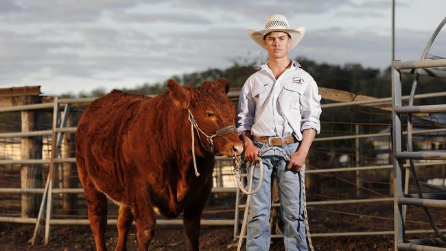 Beef cattle farmer Billy Goetsch at his property in Kalbar, Queensland. China has just blacklisted a number of Australian abattoirs and will affect this region massively. Picture: AAP/Josh Woning