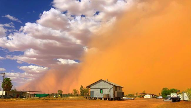 Quilpie dust storm. Picture: Janelle Cassol, tourism development officer at Quilpie Shire Council