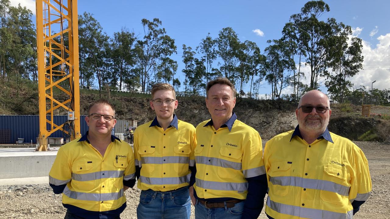 Orbelo Edrich Venter, Ben Main, Peter Main and Don Grinstead are part of the team working on the rehabilitation of the tailings dam and mine entrance to the El Dorado gold mine.