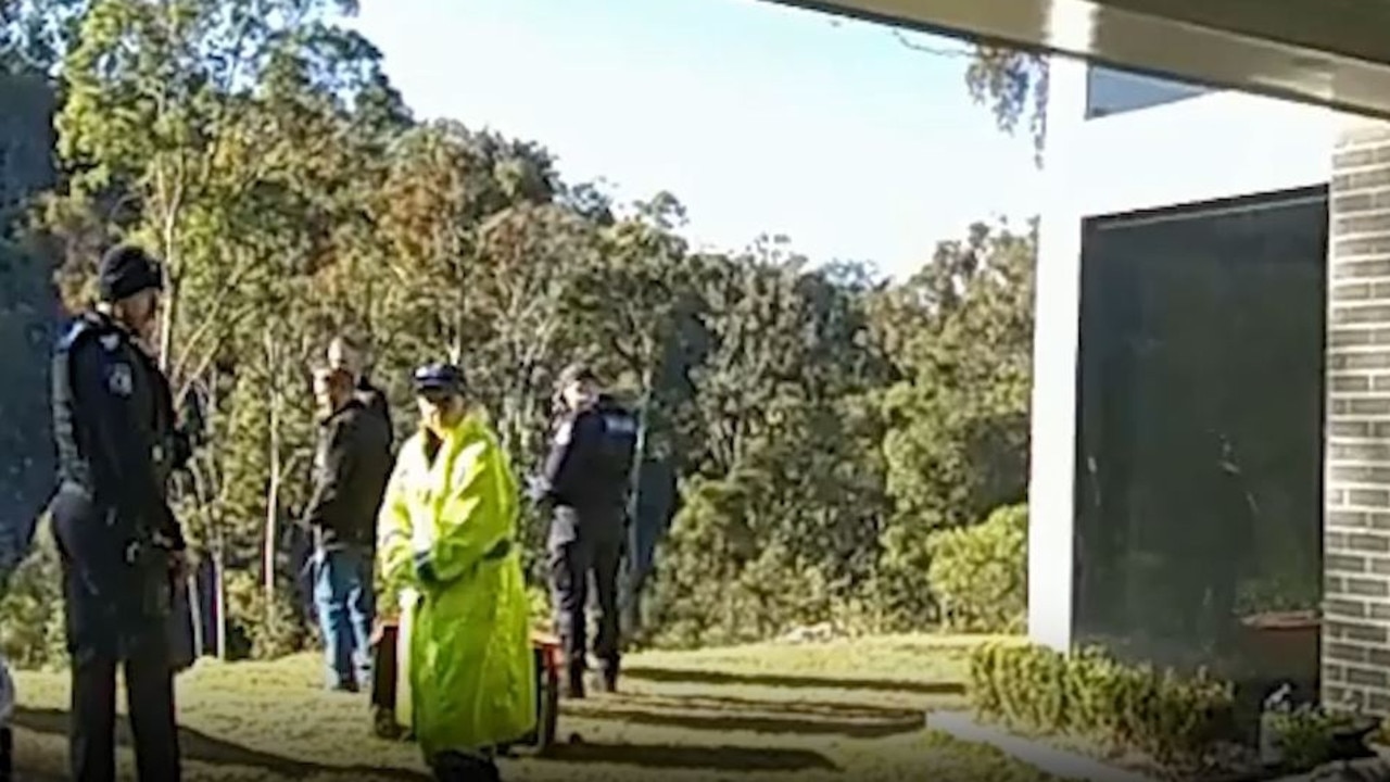 Images from a police body cam at the Crawford house the morning Frances’ body was found. QLD Police