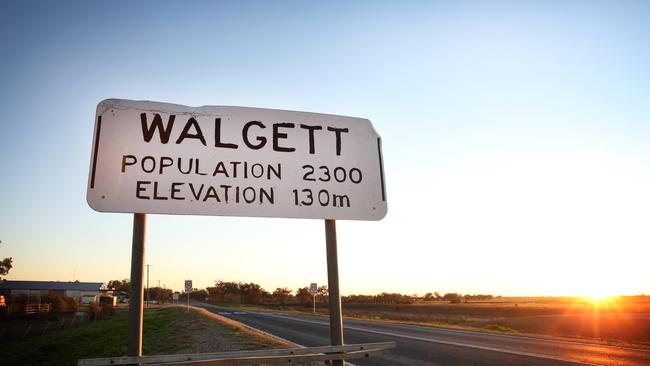 Pictured is the sign for Walgett on the Castlereagh Highway in NSW. Picture: Richard Dobson