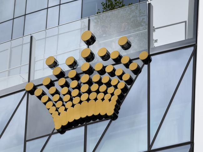 SYDNEY, AUSTRALIA - NCA NewsWire Photos DECEMBER, 12, 2020: A general view of signage at the Crown casino and hotel development at Barangaroo in Sydney. Picture: NCA NewsWire/Bianca De Marchi