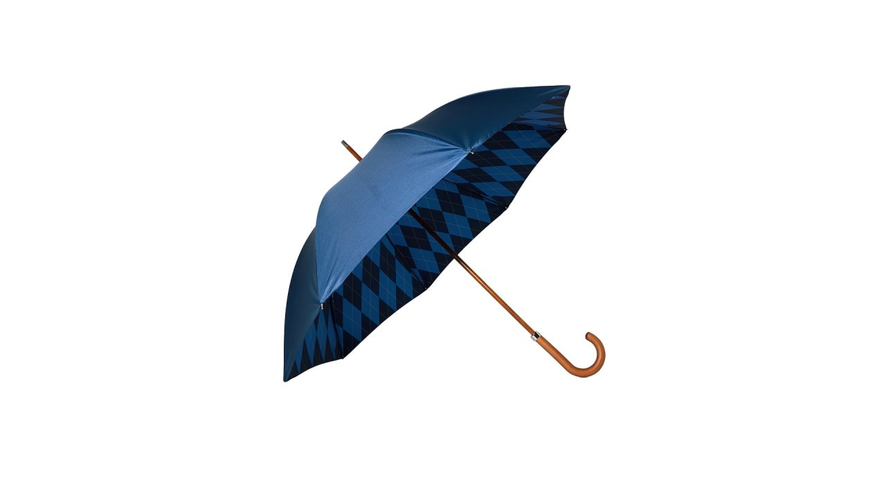 Kingsman London Undercover Argylle Wood-Handle Umbrella.