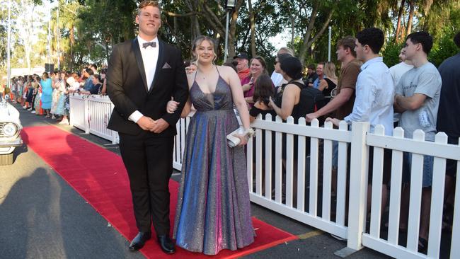 Keyahna Baltus and Dwight Patryarcha at the North Rockhampton High School Formal 2023.