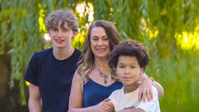 Single mum Angela McMillan with her sons Alex and Zelman. Picture: RoyVPhotography