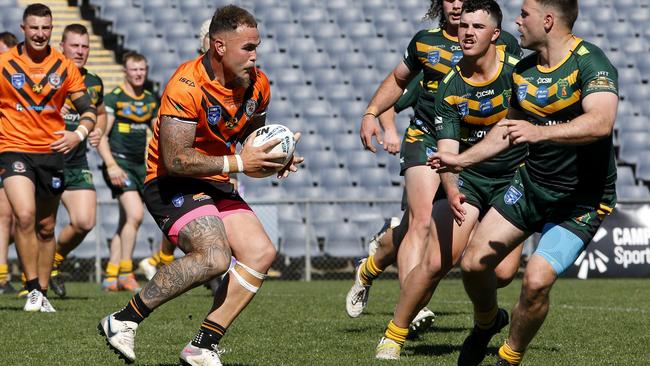 Brendon Hearne with the ball. Picture: John Appleyard