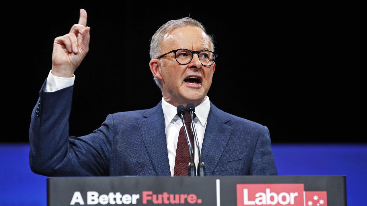 Labor leader Anthony Albanese at a Brisbane Labor rally. Picture: Sam Ruttyn