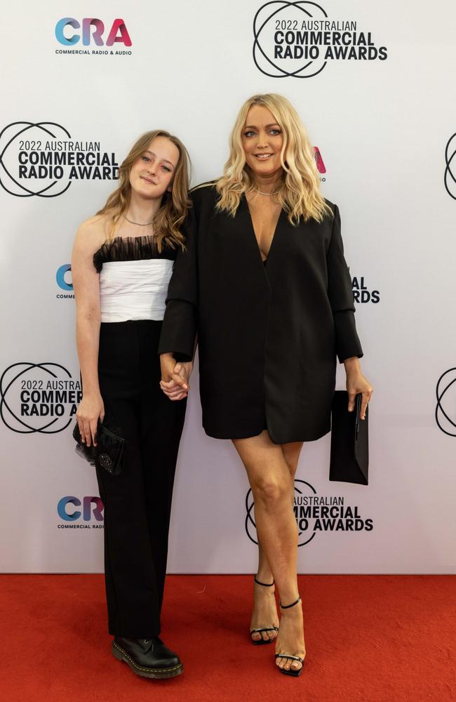 Jackie 'O' Henderson with daughter Kitty on the red carpet at the ACRAs in October 2022. Picture: Supplied/ACRA