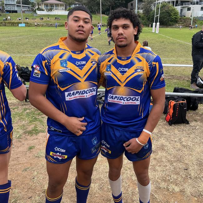 Zach Taufa (left) and Samuel Kennedy (right) of the Berkeley Eagles. Picture: Supplied