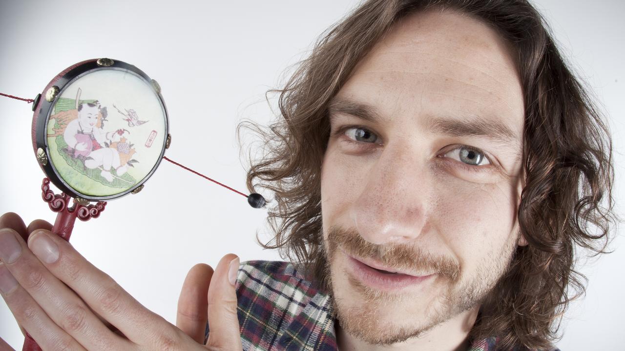 Multi-instrumental musician Wouter De Backer who performs as Gotye, in photoshoot at News Limited's Holt Street studios at Surry Hills in Sydney.