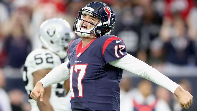 A rare moment of joy for Brock Osweiler during his Houston stint.