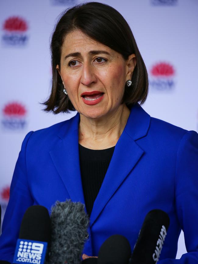 NSW Premier Gladys Berejiklian on Tuesday. Picture: Gaye Gerard