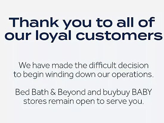 Bed Bath & Beyond is shutting down for good.