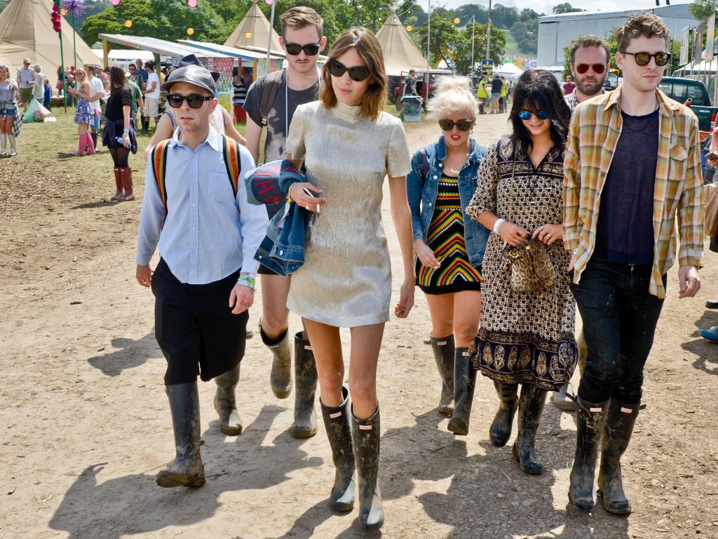 Alexa Chung at the 2015 Glastonbury Music Festival. Picture: Getty