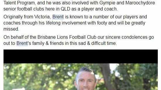 TRIBUTES FLOWING: Emotions are flowing after the sudden death of popular father and footballer Brent Forsyth. Picture: Contributed