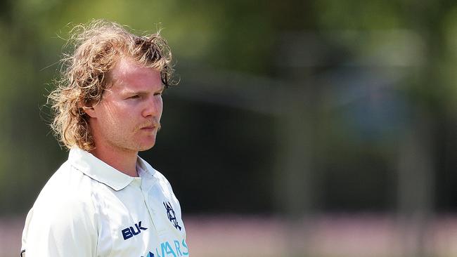 ADELAIDE, AUSTRALIA - NOVEMBER 08: Willam Pucovski of Victoria looks on during day one of the Sheffield Shield match between Victoria and Western Australia at Karen Rolton Oval on November 08, 2020 in Adelaide, Australia. (Photo by Daniel Kalisz/Getty Images)