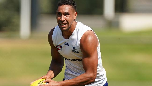 Aiden Bonar has had an impressive first summer at North Melbourne. Picture: AAP Image/Scott Barbour