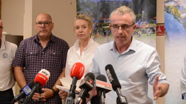 Page MP Kevin Hogan speaks to the media at the Lismore City Council chambers in Goonellabah on Wednesday. Picture: Nicholas Rupolo